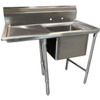 Thumbnail image #1 for Advance Tabco Regaline 93-61-18-24L 1-Compartment Stainless Steel Sink with Left Drainboard, 24 x 18 in Bowl, 12 in Deep