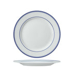 Thumbnail image #1 for Tuxton China American Riviera TAB-016 7.5-Inch Plate, 7.5"W x 11.25"D x 11.75"H, Vitrified China, BPA Free, Chip Resistant, Commercial Use 1 Dozen