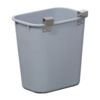 Thumbnail image #2 for Lakeside Manufacturing 202-6 Large Polyethylene Waste Basket with Stainless Steel Hanger Strap, Gray, 10"D x 14"W x 15"H