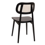 Thumbnail image #2 for G & A Commercial Seating 4616-PS Stackable Side Chair, Natural Cane Wood Back, Upholstered Seat, European Beechwood Frame