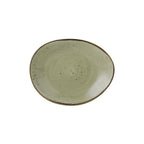 Thumbnail image #1 for Tuxton China Artisan Geode GGO-650 Porcelain Free-Form Olive Plate, 8-3/8" x 6-7/8" x 1-1/2"H 1 Dozen