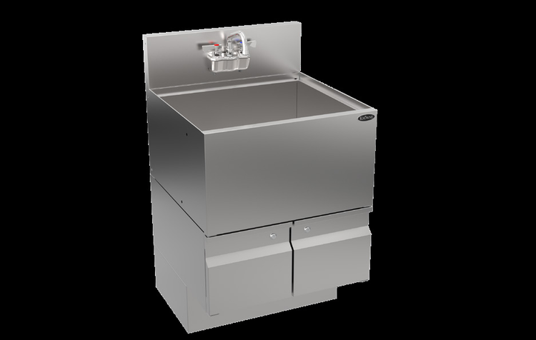 Product image #5 for Krowne Alchemy Series Stainless Steel Underbar Ice Bin/Cocktail Unit, 24 x 24 Inches, 92-Lb Capacity