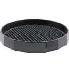 Thumbnail image #1 for AllPoints Foodservice Parts & Supplies 2801332 Beverage/Pitcher Coaster, 6-5/8" Diameter x 1-1/8" H, Black Plastic, Non-Skid