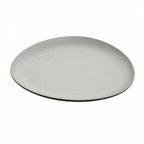 Thumbnail image #1 for G.E.T. Revive RIV323 . . Triangular Melamine Plate, 9-3/4", Stone Natural & Black Case of 12