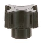 Thumbnail image #1 for AllPoints Foodservice Parts & Supplies 5201009 Black Plastic 4-Prong Knob, 1/4-20 Thread