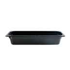 Thumbnail image #1 for Thunder Group PLPA8124LBK 1/2 Size Long Polycarbonate Food Pan, 4" Deep, Black Case of 12