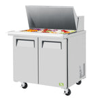 Thumbnail image #1 for Refrigeration X XST-36-15-N6 Two-Door Sandwich/Salad Prep Table, 15-Pan Mega Top, Self-Contained Refrigeration, 36-3/8"W