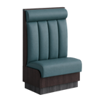 Thumbnail image #1 for ATSMFG ATS AT&S-ASD-KR48-6CHHR GR8 Karender Deuce Booth, single, 30" long x 48" high, 6-channel with Headroll back, Upholstery and foam fitted over a