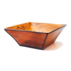Thumbnail image #1 for Steelite Kenny Mack KMK2802TOR Square Resin Bowl, 10-1/2" x 10-1/2" x 4-1/4", Tortoise