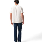 Thumbnail image #2 for Chef Works CES06-OAT-M Men's Short-Sleeve Chef Coat, Oatmeal, Medium, Single-Breasted with Hidden Snap Closure