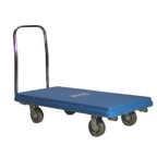 Thumbnail image #1 for Lockwood Manufacturing PPT-2448-B-6HT Platform Truck, 24 x 48 in Plastic Deck, Steel Frame, 1600 lb Capacity, 6 in Polyurethane Casters