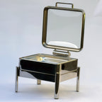 Thumbnail image #2 for Eastern Tabletop Ecoburner EB15507 Square Stainless Steel Chafing Dish with Hinged Cover, Waterless Operation