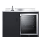 Thumbnail image #1 for Summit Commercial CK48NCSINKL 48-Inch All-in-One Kitchenette with Sink, Beverage Center, Left-Hand Door Swing