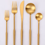 Thumbnail image #1 for Kadra Kitchenware Vikko Dine VF-20-AG-SET-W 20-Piece Flatware Set, Service for 4, Brushed Full Gold, 18/10 Stainless Steel Case of 6