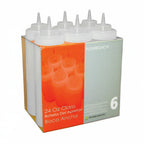 Thumbnail image #1 for Thunder Group PLTHSB024CW Clear Plastic Wide-Mouth Squeeze Bottle, 24 oz Case of 12