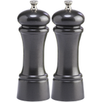Thumbnail image #1 for Chef Specialties Professional Series Capstan 06602 6" Gunmetal Metallic Salt & Pepper Mill Set, Stainless Steel Pepper, Ceramic Salt