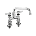 Thumbnail image #1 for Component Hardware Top-Line TLL57-4110-SE1Z Deck-Mount Elevated Bridge Faucet, 4" Centers, Ceramic Valves, 10" Stainless Steel Swing Spout
