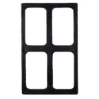 Thumbnail image #1 for G.E.T. 82739A20 Stainless Steel Tile, 20-13/16" x 12-3/4", with Four Rectangular Cut-Outs