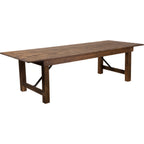 Thumbnail image #1 for Flash Furniture XA-F-108X40-GG Folding Farm Table, 108"W x 40"D x 30"H, Solid Pine Plank Top