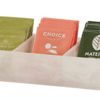 Thumbnail image #1 for Cal-Mil 1246-126 Rectangular Resin Serving Tray, 9.5"W x 4.375"D x 2.125"H, White Swirl Marble