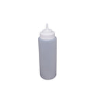 Thumbnail image #1 for CAC China SQBT-W-32C Clear Plastic Squeeze Bottle, 32 oz, Wide-Mouth, Open Tip Case of 6