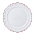 Thumbnail image #1 for Steelite International Folio, Porcelain 62583FP811 10-1/4" Round Porcelain Rim Plate, Scalloped Edge, Triple Line Rose Case of 2 Dozen