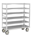 Thumbnail image #5 for Heavy-Duty Aluminum Queen Mary Utility Cart, 6 Shelves, 27 x 60 Inches, Up-Flanged Edges