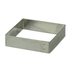 Thumbnail image #1 for JB Prince De Buyer M605 3.25 Square Stainless Steel Ring Mold, 3-1/4" x 3/4"H