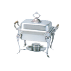Thumbnail image #1 for Thunder Group SLRCF0825 Half-Size Stainless Steel Chafer, 4 qt, Rectangular, Lift-Off Cover, Canned Heat