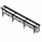 Thumbnail image #1 for Piper Products/Servolift Eastern SSC-12 Tray Make-Up Conveyor, 12 ft, Non-Powered Skate-Wheel, Stainless Steel