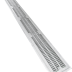 Thumbnail image #1 for IMC/Teddy SEC-FWR-84-SG Floor Water Receptacle, 84"W x 7-1/2"D, 4" Deep, Stainless Steel, Subway-Style Grating