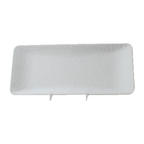 Thumbnail image #1 for Thunder Group Classic 24110WT White Rectangular Melamine Plate, 11-1/4" x 5", Wave Edge Case of 3 Dozen