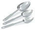Thumbnail image #2 for Vollrath Oval Stainless Steel Measuring Scoop/Cup Set, 1/8, 1/4, and 1/2 Cup, 3-Piece