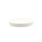 Thumbnail image #1 for CAC China Bakeware QSV-6 Oval Porcelain Quiche Baking Dish, 6-1/2 oz., Fluted Case of 3 Dozen