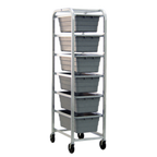 Thumbnail image #1 for New Age 6263 Open-Frame Aluminum Lug Dolly, 6-Lug Capacity, 19-3/4"W x 26-3/4"D x 71"H