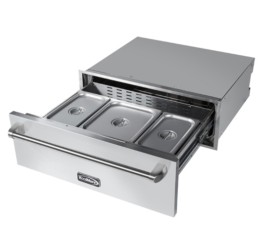 Product image #6 for KoolMore 30-Inch Stainless Steel 3-Compartment Warming Drawer