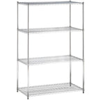 Thumbnail image #1 for GSW USA WSC-2430 Wire Shelf, 30"W x 24"D, Chrome-Plated, with Split Sleeves