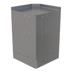 Thumbnail image #1 for Glastender, Inc. Elevation E-CIR-24/24-N Underbar Inside Rectangle Corner Drainboard, 90° Angle, Stainless Steel, No Legs