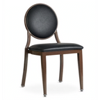 Thumbnail image #2 for G & A Commercial Seating Elio 2743-ST-CU 4-High Stackable Banquet Chair, Upholstered Rounded Back and Seat, 18-Gauge Steel