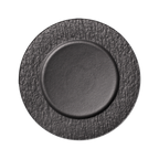 Thumbnail image #1 for Vertex China Orbit OR-6V 6-1/2-Inch Matte Black Porcelain Plate with Wide Rim Case of 3 Dozen