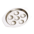 Thumbnail image #1 for Alegacy Foodservice Products 306 6-Hole Stainless Steel Escargot Dish, 5-3/8-Inch Diameter Case of 12