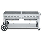 Thumbnail image #1 for Crown Verity Mobile Cooking CV-MCB-72-SI BULK Mobile Outdoor Charbroiler, LP Gas, 10 Burners, Stainless Steel, 70" x 21" Grill Area