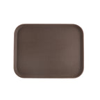 Thumbnail image #1 for CAC China Super Tray PDTD-1418BN Rectangular Plastic Serving Tray, Brown, 18"L x 14"W Case of 12