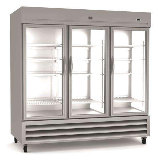 Product image #5 for Kelvinator Commercial 81-Inch Three-Section Reach-In Refrigerator with Three Glass Doors