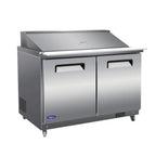 Thumbnail image #1 for Valpro Commercial Refrigeration VP Series VP48SM-HC Two-Section Sandwich/Salad Mega Top Refrigerator, 48"W, 2 Doors, 18-Pan