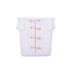 Thumbnail image #1 for CAC China FS3P-SQ8W 8 qt Square White Polypropylene Food Storage Container Case of 24