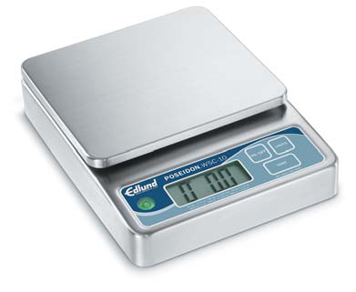 Product image #5 for Edlund Poseidon WSC-10 Heavy Duty Digital Portion Scale with 6 x 6¾ Inch Stainless Steel Platform, 10 lb Capacity