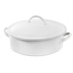 Thumbnail image #1 for Steelite DW Haber, Homestyle DW02CWG8WT Round Chafer, 2 qt, Lift-Off Cover, Induction-Ready, Stainless Steel, White