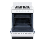 Thumbnail image #2 for Summit Commercial Summit Appliance WLM610P 24-inch LP Gas Range with 2.92 cu. ft. Oven, 4 Open Burners and Backguard