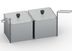 Thumbnail image #3 for RATIONAL Portion Basket Kit with 2 Solid 1/6 GN Baskets and Lids for 2-XS and 2-S
